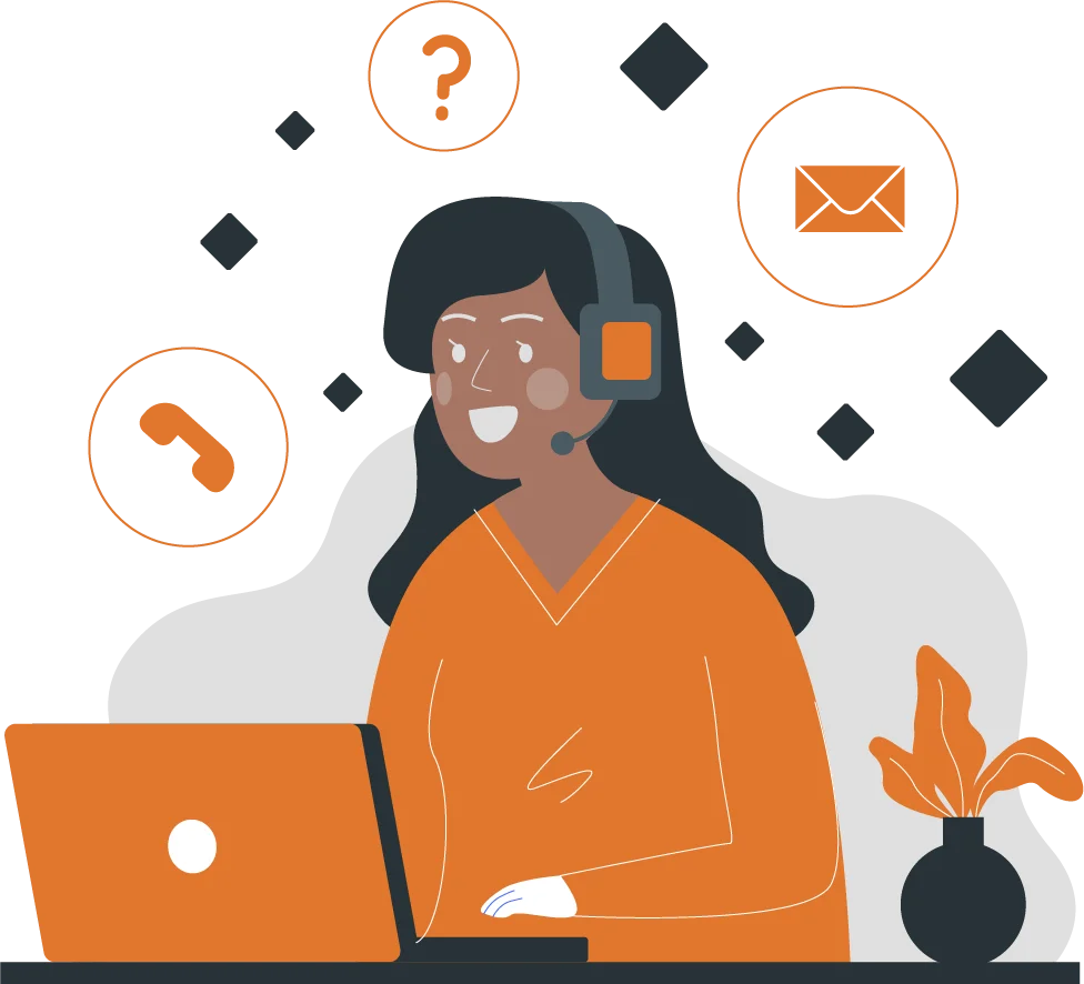 Customer support representative illustration